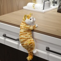 Usine En Gros Drôle Réaliste Chat Doux En Peluche Poupée 31cm PP Coton Écologique Simulé Suspendu Chat En Peluche Jouets pour Enfants