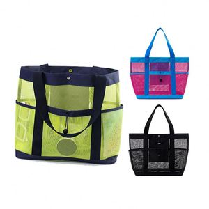 กระเป๋าตาข่ายแบบมีซิปพกพาสะดวก ลายโลโก้ตามสั่ง รุ่น ECO Big Mommy สำหรับใส่ของช้อปปิ้ง ไปทะเล ออกกำลังกาย ว่ายน้ำ หรือเดินทาง เหมาะสำหรับผู้หญิง - Product Image 1