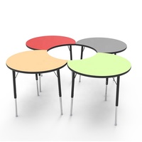 Design moderne K12 bureau d'école table d'étude d'étudiant hauteur réglable salle de classe activité salle de formation bureau en bois table de lune