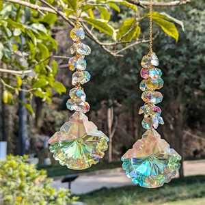 2 Pcs Thiết Lập Cầu Vồng Lăng Sò Nhà Sản Xuất Sò Mặt Dây Chuyền Mặt Trời Bắt Pha Lê Cho Sân Vườn Cửa Sổ Treo Trang Trí Nội Thất - Product Image 6