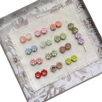 Importiertes Tschechisches Glas & Farbige Glasur Hawaiianische Blume Vintage Picasso für Lose Perlen DIY Handgemachte Ketten Schmuckzubehör
