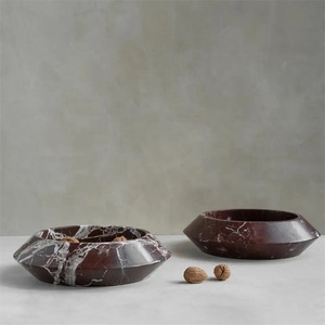 Bol en pierre d'éclipe sculptée en <span class=keywords><strong>marbre</strong></span> naturel Rosso Levanto Bol à fruits en <span class=keywords><strong>marbre</strong></span> rouge <span class=keywords><strong>Centre</strong></span> <span class=keywords><strong>de</strong></span> <span class=keywords><strong>table</strong></span> en <span class=keywords><strong>marbre</strong></span> - Product Image 6
