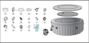 Para <span class=keywords><strong>Bestway</strong></span> P05767 tapa de plástico de alta calidad y válvula de tornillo Vortex <span class=keywords><strong>repuestos</strong></span> herramientas y accesorios de limpieza de piscinas - Product Image 6