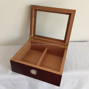 Cajas de Regalo de Madera de Tamaño Pequeño, Estuche Humidificador para Cigarros de Madera de Cedro Español para Viajes, Tamaño OEM, Calidad Profesional Satisfactoria - Product Image 3