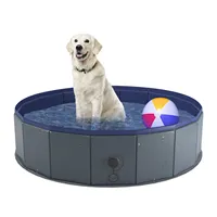 Foldable Pet Wading Pool, Portable Bath Tub, Hard Plastic