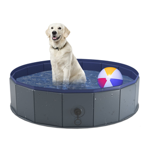 Piscina plegable para interiores y exteriores para mascotas, bañera portátil de plástico duro para perros y niños