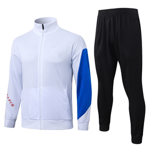 Combinaison d'entraînement rétro à manches courtes avec fermeture éclair intégrale, séchage rapide, automne-hiver, 25/26, uniforme de compétition des clubs européens de Paris, vêtements de football - Product Image 1