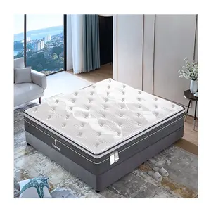 Korea mattress high grey colour visco gel memory foam form support 9 zone pocket spring