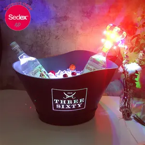 Modèle rechargeable de seau à glace de 12 L pour le refroidisseur de bouteille de refroidisseur de liquide de Ciroc de vin