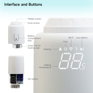 Válvula Termostática Inteligente para Radiador Beok <span class=keywords><strong>TRV</strong></span>-601 Zigbee, Válvula Termostática Programable con Control por Aplicación y Voz para Calefacción del Hogar - Product Image 3