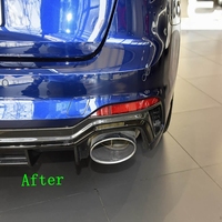 Diffuseur arrière pour Audi A4 B9 RS4, style RS, avec échappement, matériau ABS, 2015-2018, adaptation OEM