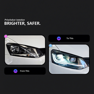 For 11-18 POLO 12V LED Headlight Assembly Modified Light Daytime Running Lens Turn Signal LED Conversion Brighter and More Energ - Product Image 3