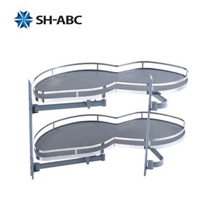 อุปกรณ์จัดเก็บในครัวแบบลิ้นชัก SH-ABC ตะกร้ามุมอเนกประสงค์แบบหมุนได้ ชั้นวางของในตู้ครัวแบบหมุนได้ ตะกร้ามุมครัวแบบหมุนได้ ชั้นวางของแบบหมุนได้ - Product Image 4