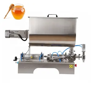 50ml/5000ml Pneumatic single Nozzle Paste Honey Chili Sauce Semi Automatic Filling Packing Machine