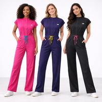 Combinaisons médicales chirurgicales pour femmes avec poches, uniforme d'infirmière en spandex doux, ensemble pour hôpital, dentiste, fournisseur en gros OEM
