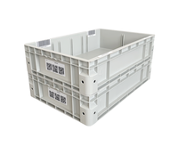 Caisse de transport empilable robuste, bac de stockage, caisse de transport pour équipement, boîte de rangement en plastique