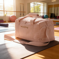 Sac de voyage en polyester personnalisé pour la gym, durable, avec rangement intelligent, multifonctionnel, sac de sport portable avec base enduite de PU