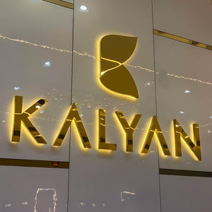 Lettres rétroéclairées en acier inoxydable pour extérieur, enseigne lumineuse extérieure, logo LED, enseigne de devanture de magasin, enseigne commerciale - Product Image 2