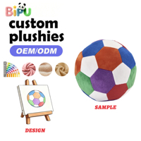 Fabricant de jouets en peluche, vente en gros de peluches de football colorées en coton PP, série de balles de sport simulées, jouets en peluche, services OEM