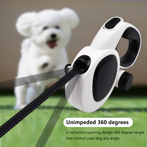 Light Up USB Sạc Có Thể Thu Vào Pet Dog Leash Với Đèn Pin Led Và Poop Bag Dispenser - Product Image 3
