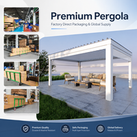 Couverture de terrasse extérieure imperméable en aluminium, pergola, couverture de terrasse en verre, toit à lamelles en aluminium, couvertures de terrasse en aluminium