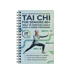 Tai Chi pour les seniors 60+ : Défi de transformation sur 28 jours, livre A5 à spirale, 80 pages, suivi des progrès quotidiens - Product Image 2