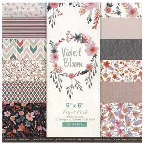 Pack de papier pour scrapbooking GF Love Violet Bloom Design, 12 motifs, 6x6 pouces, carton épais, <span class=keywords><strong>origami</strong></span>, artisanat fait main, bricolage - Product Image 5