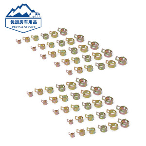 Hose Clamps 60pcs Set 6/<b>9</b>/10/12/14/15mm <b>Iron</b> For Car Hose Repair Replace - Product Image 1