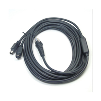 Fabrication de câbles PS-2 claviers à ressort spiralé de transfert de données PS2 à rj45 10p10c Y usb Cable 3m pour lecteur de codes-barres