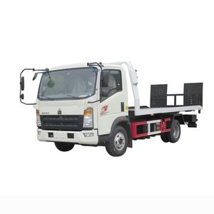 Howo plateforme 5600*2300 dépanneuse <span class=keywords><strong>plateau</strong></span> treuil hydraulique de 4 tonnes 4x2 camion de dépanneuse à plat - Product Image 1