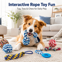 Jouet en Corde de Coton Écologique Résistant aux Morsures et à la Déchiqueture pour Chiens et Chats, Nœud Interactif au Design Mignon et Tendance pour le Quotidien