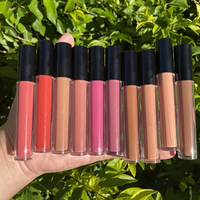 Vente en gros de boîtes d'emballage de brillant à lèvres de marque privée avec logo personnalisé tube rose mignon pour rouge à lèvres liquide mat