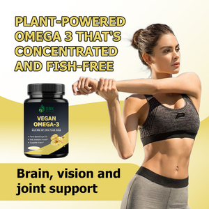 Gélules d'Oméga 3 végétaliennes OEM ODM, faibles en calories et en matières grasses, pour la vision et le soutien des articulations, Gélules d'Oméga 3 complètes - Product Image 3