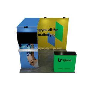 10x10 Trade Show Booth Qseg Portable Modular Aluminum <b>Frame</b> L Shape Exhibition Booth <b>Backdrop</b> 3x3 for Event - Product Image 6