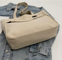 Sac fourre-tout pour femme, écologique et tendance, en toile, avec poche, logo imprimé personnalisé