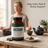 Capsules d'extrait de Reishi 100 % biologique OEM Longevity, complément alimentaire en poudre de champignon pour adultes, antioxydant, santé immunitaire, vitalité