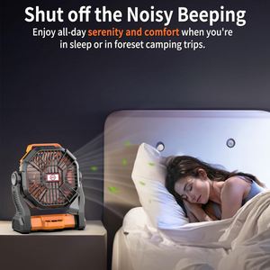 2026 Heavy-Duty Camping Usb Rechargeable, 10000Mah <b>Battery</b> <b>Operated</b> Fan With Led Lantern, 32H Long Runtime for Hiking - Product Image 2