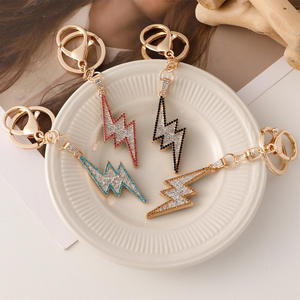 Trendy Stylish Alloy Coin Holder Keychain Lightning Bolt Design Rhinestones Fashion Cartoon <b>Bag</b> <b>Charm</b>-Eye-Catching Birthday Gift - Product Image 3