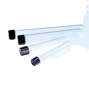 Tubo de prueba de vidrio de borosilicato con cubierta de aluminio, vidrio de <span class=keywords><strong>laboratorio</strong></span> de alta calidad, certificado CE ISO - Product Image 1