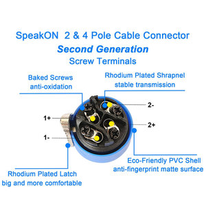 OEM terminal sekrup <span class=keywords><strong>2</strong></span>/4/tiang <span class=keywords><strong>3</strong></span> inti kabel Audio konektor Speakon paduan Aluminium kunci Rhodium berlapis teknologi generasi ketiga - Product Image 3