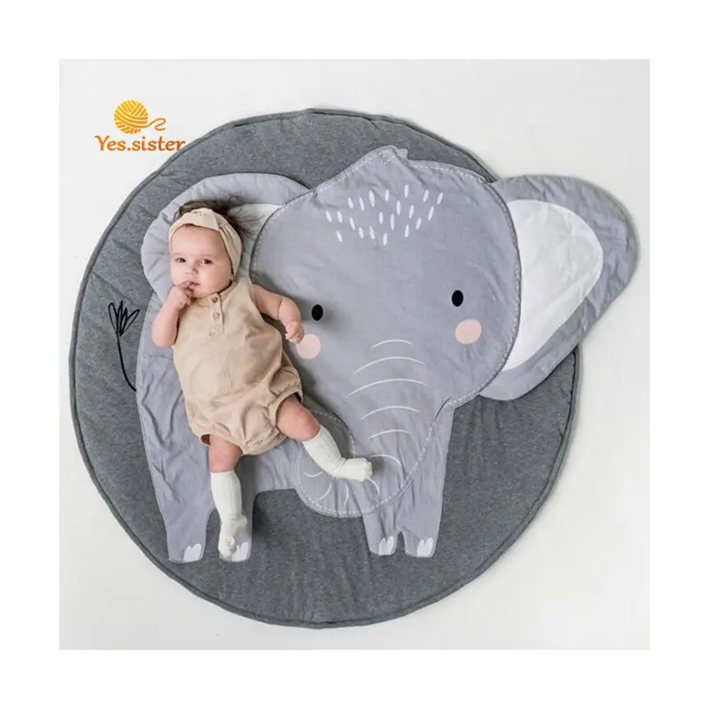 Eco Friendly Customised Folding Newborn Soft Round Baby Gym Activity Toddler Play Mat