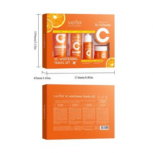 Oem Hàn Quốc Nhãn hiệu riêng sadoer vitamin C làm trắng & giữ ẩm du lịch đặt làm sạch & giữ ẩm thiết lập cho tất cả các loại da - Product Image 2