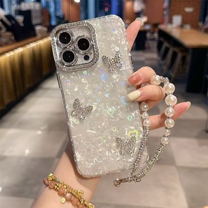 Custodia per <span class=keywords><strong>iPhone</strong></span> 17 <span class=keywords><strong>Pro</strong></span> <span class=keywords><strong>Max</strong></span> con Braccialetto di Perle, Farfalla e Strass, Design Protettivo di Lusso per <span class=keywords><strong>Fotocamera</strong></span>, Compatibile con <span class=keywords><strong>iPhone</strong></span> 16, 15, 14 - Product Image 4