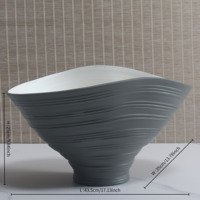 Grand bol en céramique gris argenté, style mid-century moderne, écologique, recyclable, fait main, étanche, décoration de luxe pour la maison, cuisine, café