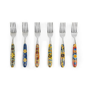 Set di Posate Excelsa 24 Pezzi in Acciaio Trinacria Utensili Multicolore - Product Image 5