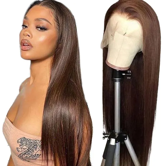 Perucas de cabelo humano, marrom vermelho laranja rosa perucas frontal renda cabelo humano para mulheres negras