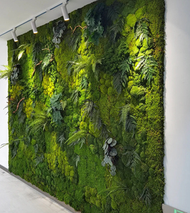 Chất lượng cao tùy chỉnh cảnh quan trong nhà dọc màu xanh lá cây tường nhân tạo nhựa màu xanh lá cây tường cho văn phòng lễ kỷ niệm đám cưới - Product Image 1