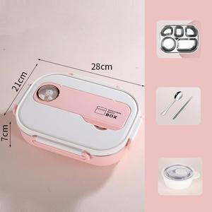 Boîte à lunch en acier inoxydable pour enfants à <span class=keywords><strong>5</strong></span> <span class=keywords><strong>compartiments</strong></span> avec bol à soupe, récipient de stockage alimentaire, boîte bento pour l'école, les étudiants, les adultes, le bureau - Product Image 1