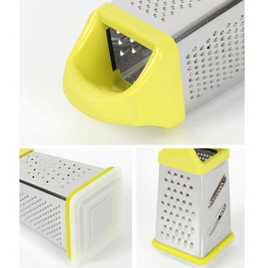 Rallador de Acero Inoxidable de 4 Lados con Recipiente Desmontable y Marcas de Medición, Rallador con Mango para <span class=keywords><strong>Cocina</strong></span> - Product Image 4