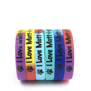 สร้อยข้อมือซิลิโคนพิมพ์12mm สายรัดข้อมือซิลิโคนแบบเรียบกำหนดเอง - Product Image 2